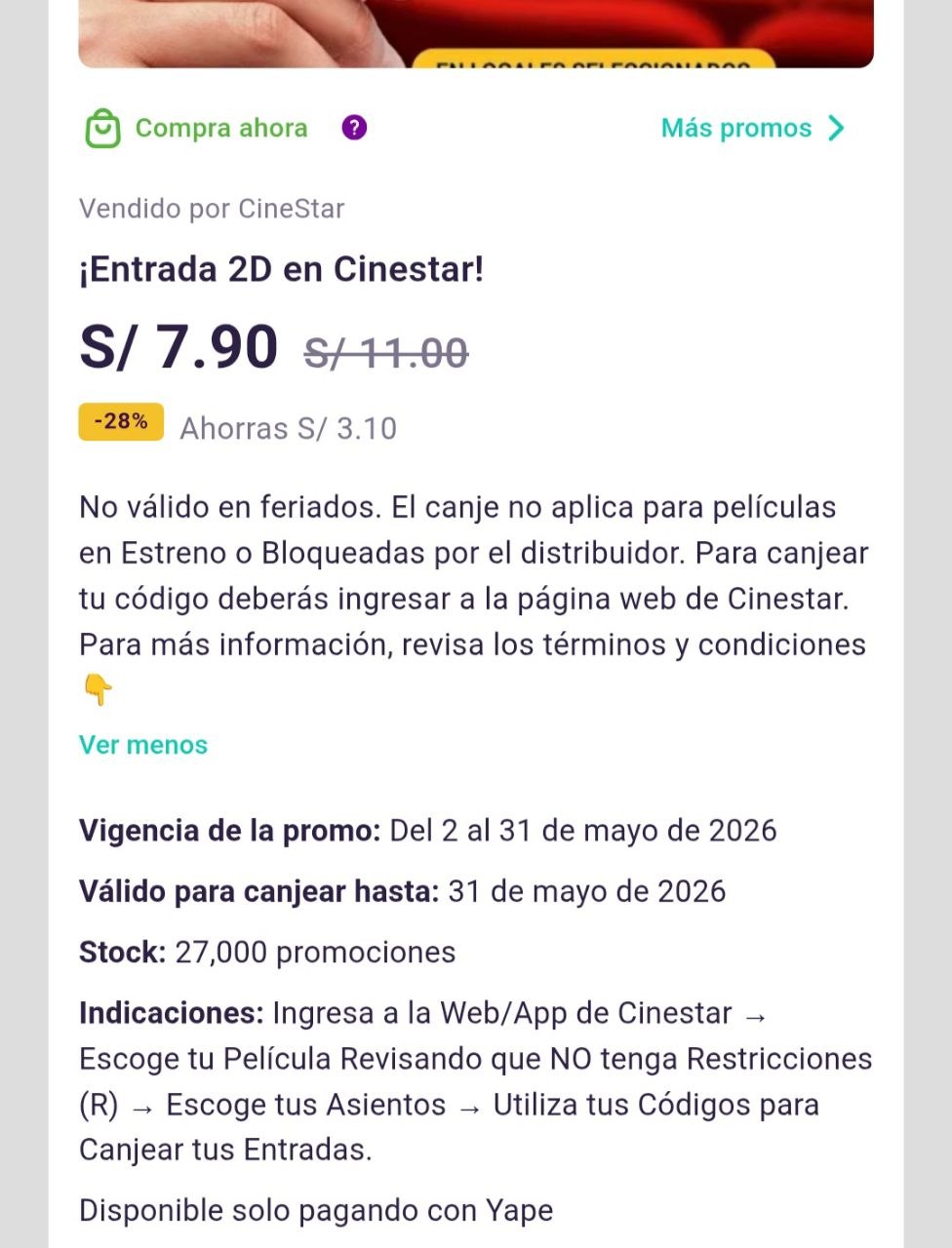 yape-cinestar-entrada